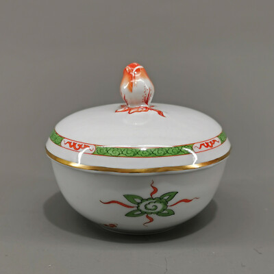 9140286-d Porcelain Hand-Painted Sugar Bowl Eisenberg Thuringia Dragon
