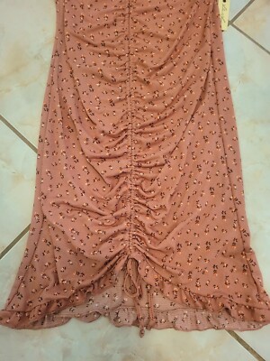 Juniors ladies casual old rose floral dress (Size L)