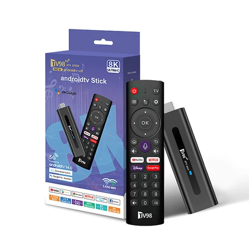 Media Player Fire TV Stick 8K HD Android 14.0 WiFi Bluetooth Voice Remote - Picture 1 of 14