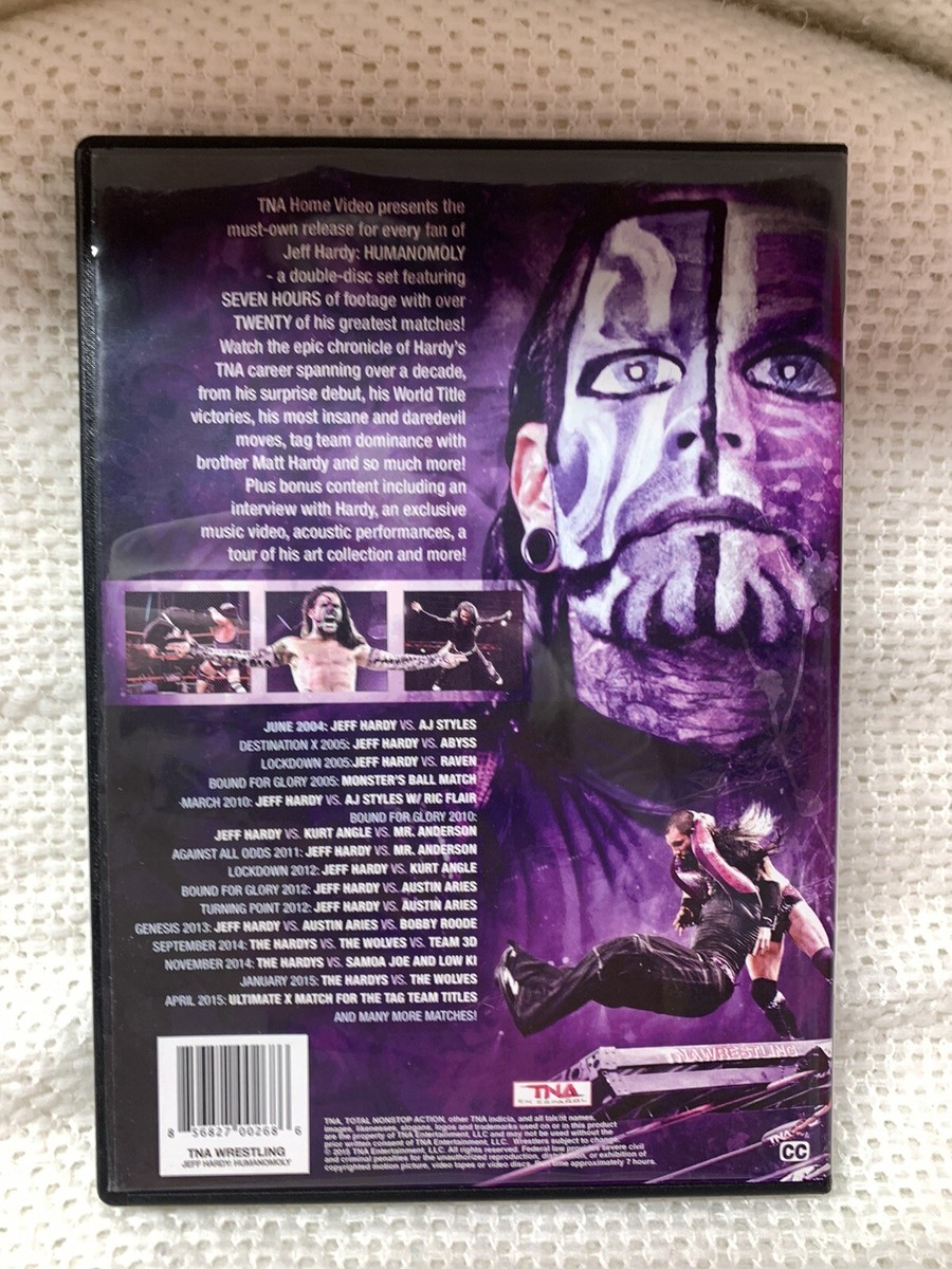TNA Wrestling Jeff Hardy Humanomoly 2-disc DVD set Greatest