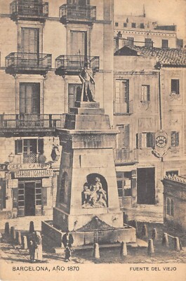 Postcard Barcelona Fountain of the Old Year 1870