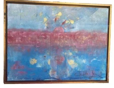 “ Sunset On Key  West” By J Tracy $195 Gold, Blues, Reds