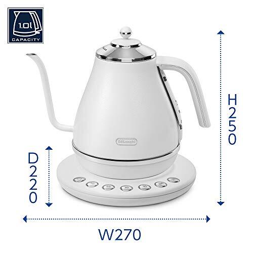 【新品】DeLonghi Icona 電気ケトル KBOE1230J-GY DeLonghi Electric Kettle Icona temperature setting function 1.0L