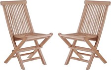 Teak Klappstuhl 2er Set Holz Outdoor Gartenstuhl Holzstuhl Gartenmöbel Echt Teak