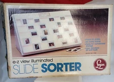 Logan E-Z EZ View Illuminated Slide Sorter Model 1055 view up to 40 Slides w/box