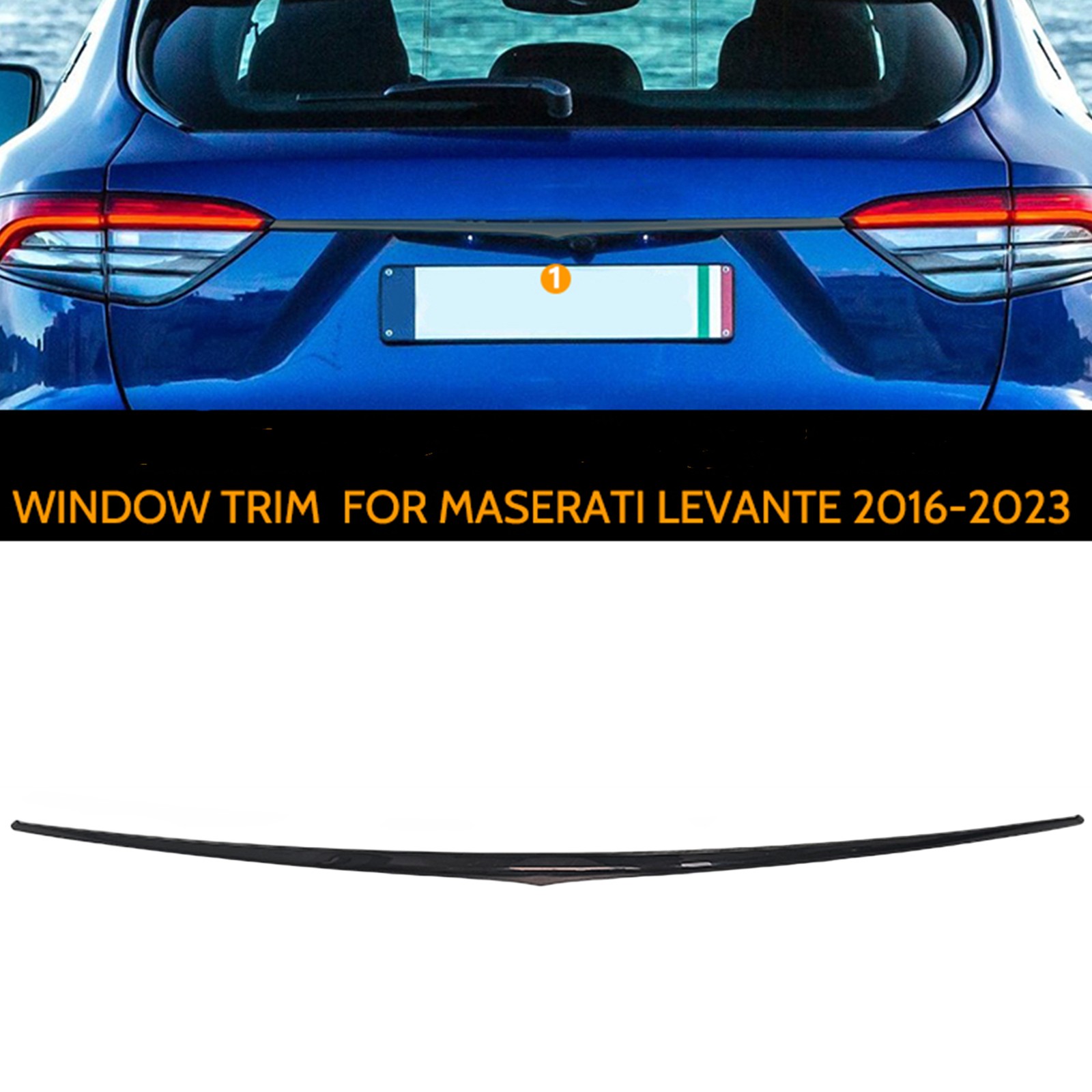 Rear Tailgate Trunk Lid Cover Trim Molding For Maserati Levante 2016-2023 2018
