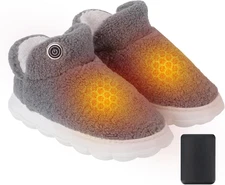 Heated Slippers  Rechargeable Foot Warmer with 3 Gear Setting for Men Women Unis
