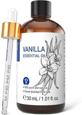 HIQILI Vanilla Essential Oil, 100% Pure Natural, Beginner-Friendly for Making DI