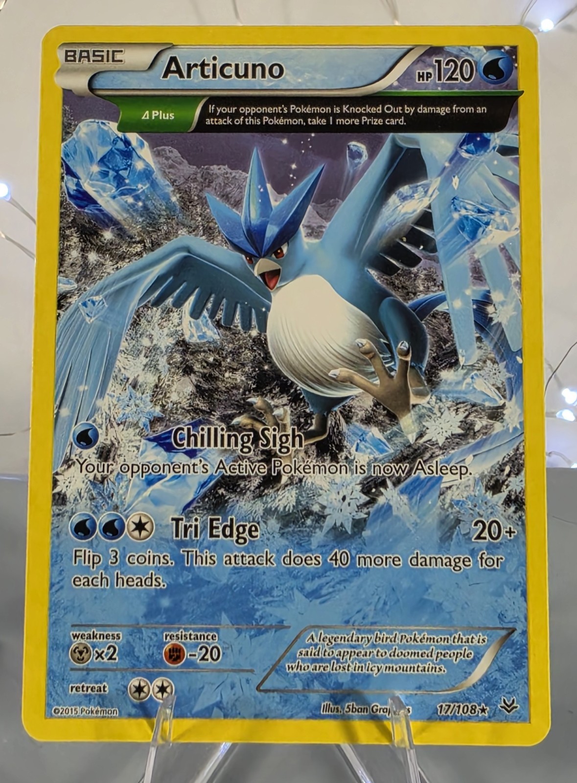 Articuno - 17/108 - Pokemon Roaring Skies XY Non-Holo Rare Card 
