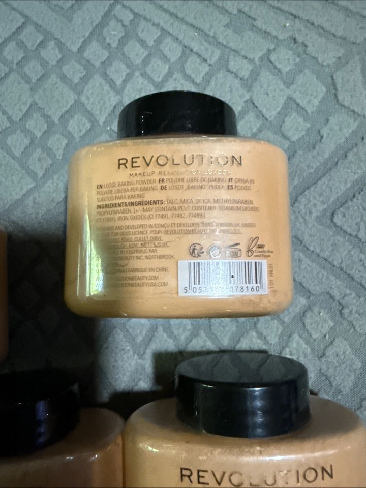 Lot Of 5 Makeup Revolution Baking Powder Peach 1.12 oz Full size NEW - Image 3 of 4