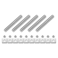5Pcs Fully Threaded Rod, M6 x 40mm 304 Stainless Steel with Nuts Washers