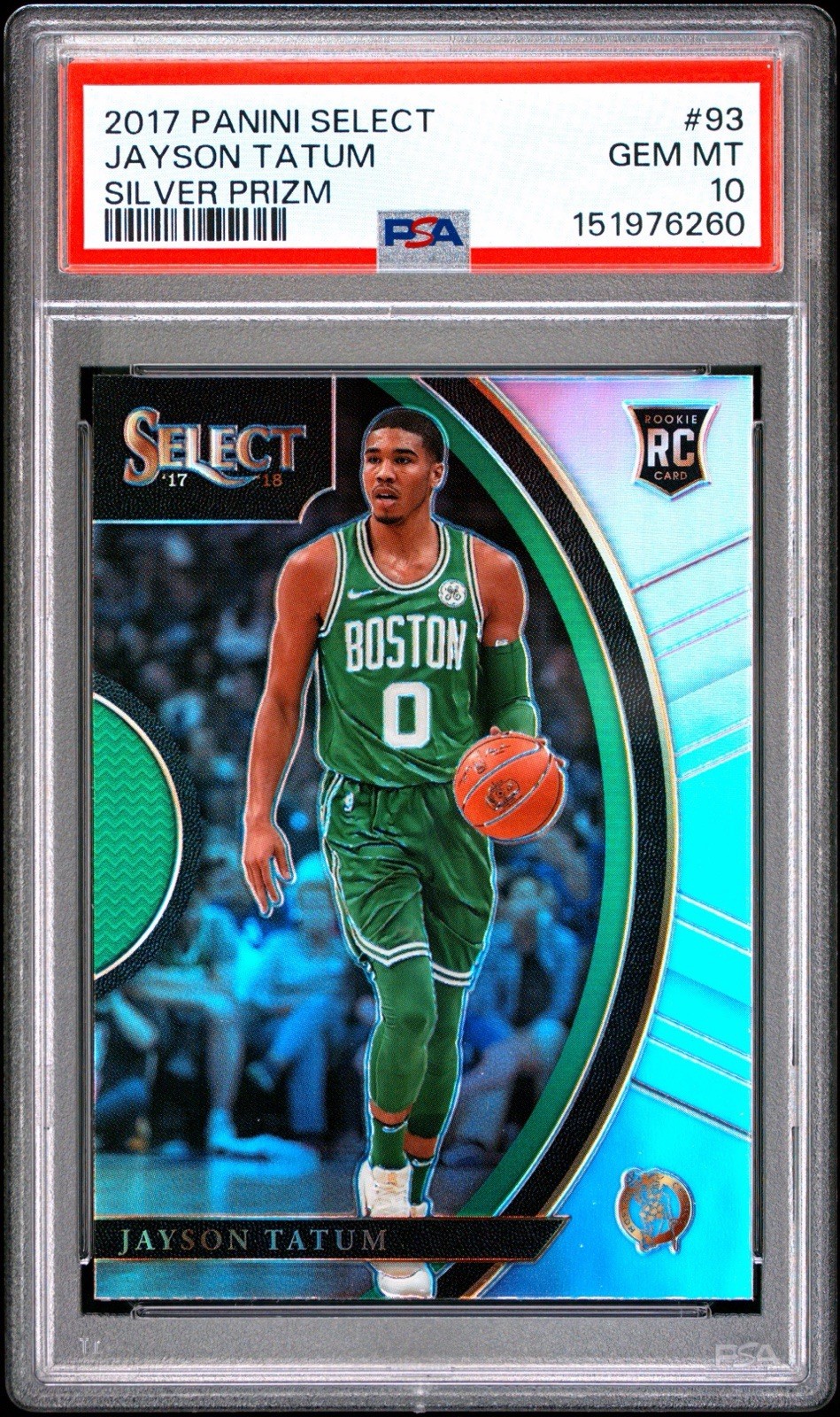 2017 PANINI SELECT #93 JAYSON TATUM SILVER PRIZM