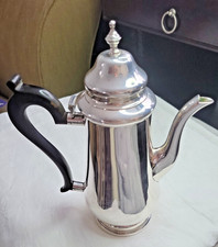 Vintage Unbranded Silverware EPNS Coffee Pot Georgian Style Pedestal Bakelite