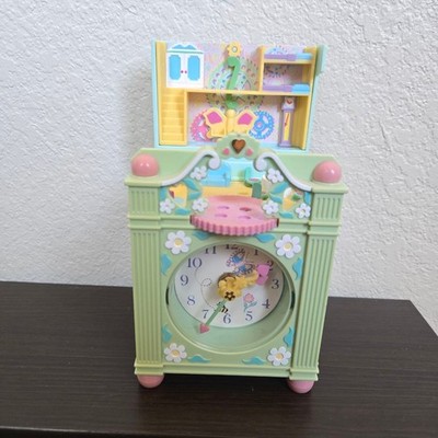 1991 Bluebird Toys Polly Pocket Funtime Clock in mint color COMPLETE, WORKS