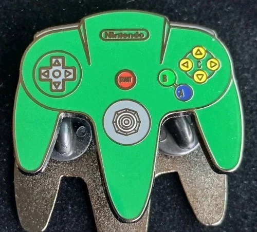 Nintendo 64 Controller N64 GREEN Custom ENAMEL PIN 90s Vintage Video  Gaming OG