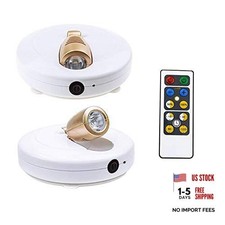 LED Spotlight Wireless Accent Lights 2 Pack Battery Powered Warm White Puck