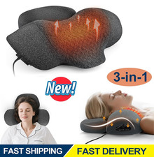 3 in 1 Electric Neck Massager Pillow, Thera Pillow Traction Massager with Heat