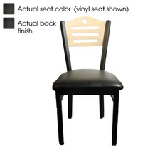 Oak Street Mfg SL2150SHWBWB Shoreline Black Wood Back  Seat Chair