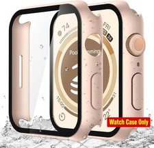 2-Pack Waterproof Case for Apple Watch Series 9/8/7 45mm with Tempered Glass