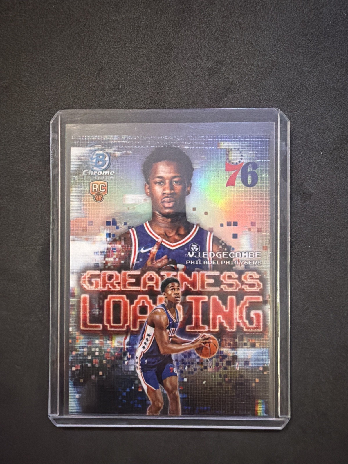 2025-26 Bowman Chrome VJ Edgecombe Greatness Loading Refractor RC #GL-3