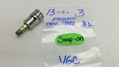 Snap-on tools 3/8'' drive T40W Torx Bit Socket FTXB40E USA Nice!