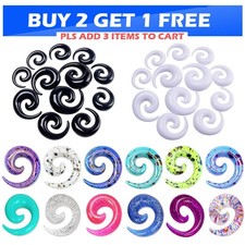 12-18PCS Acrylic Spiral Taper Ear Stretching Kit Expander Plugs Gauges 14G-20MM