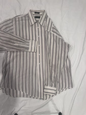 Christian Dior Striped Button Down Shirt Blue...