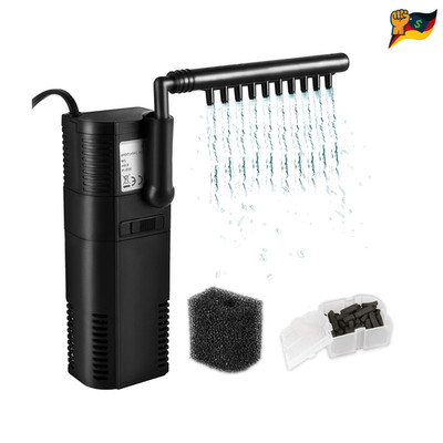 Aquarium Filterpumpe 300L 2Watt Innenfilter Aktivkohle