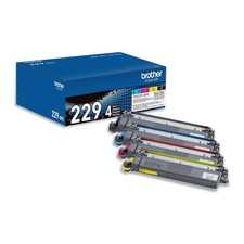 Brother Genuine 4-Pack Printer Toner Cartridges Black Cyan Magenta Yellow