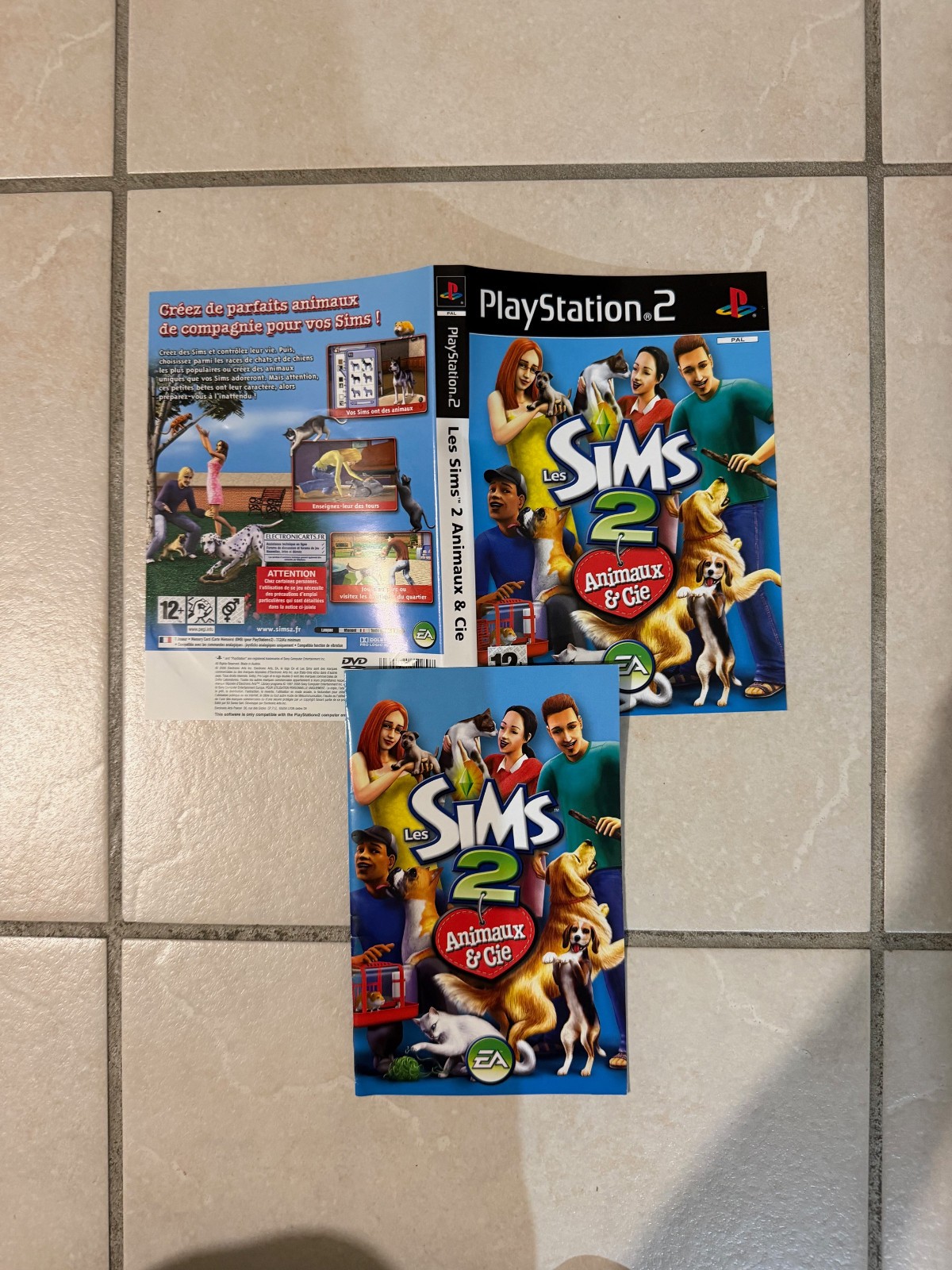 Sony Playstation PS2 - Les Sims 2 : Animaux & Cie - Jaquette / Cover et notice