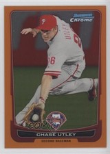 2012 Bowman Chrome Orange Refractor 12/25 Chase Utley #197 0b5f