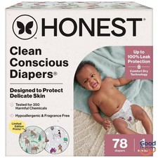 The Honest Company Clean Conscious Diapers Winter Wags - Size 1 - 78ct: 8-14 Lbs