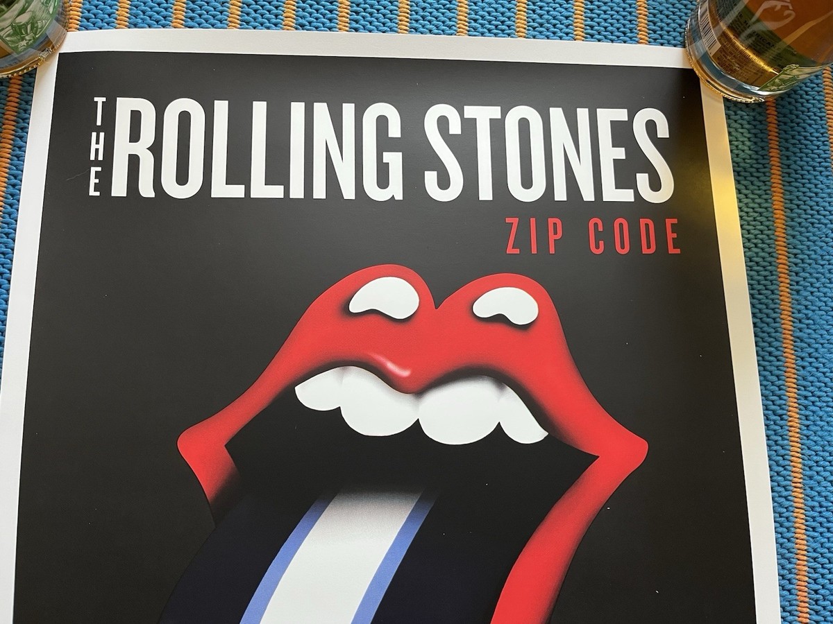Rolling Stones Nashville Zip Code 2015 Tour Lithograph Poster