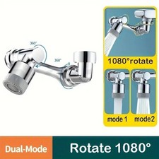 Extension Rotate Robotic Faucet Extender Arm Tap Universal 1080 Swivel Spray
