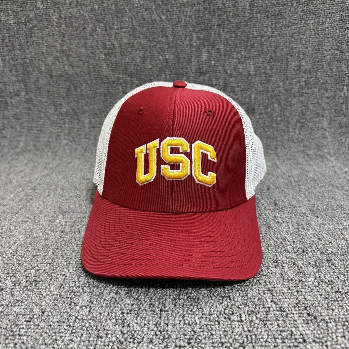 '47 Brand USC Trojans Trucker Snapback Cardinal White OSFA NCAA Mesh Back Hat