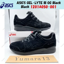 ASICS GEL-LYTE III OG Black Black 1201A050-001  Men's Size