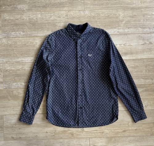 Fred Perry x Drake’s Archive Print Shirt Size L - Picture 4 of 10