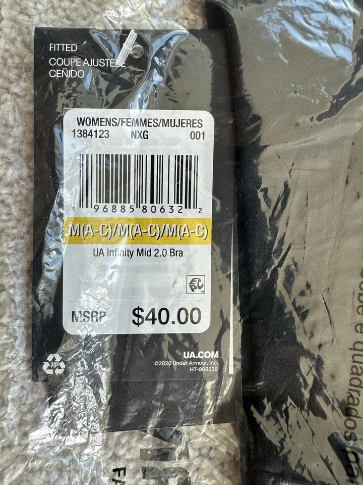 Sujetador deportivo Under Armour UA Infinity 2.0 Mid - soporte medio negro talla M (A-C) Foto 4 de 4