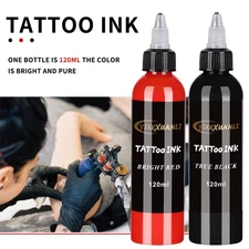 120Ml White/Black/Red Tattoo Ink Pigment with Box Body Art Tattoo Kit Profession