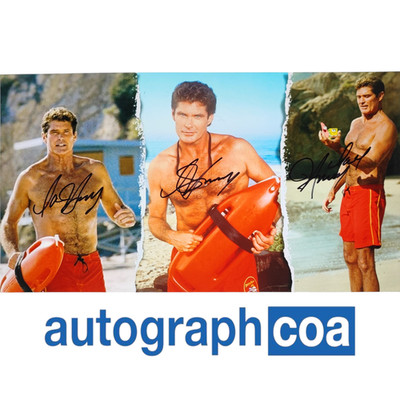 David Hasselhoff Baywatch Knight Rider Autogramm 3x Signiert ACOA