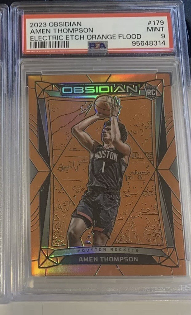 2023-24 Panini Obsidian - Amen Thompson Electric Etch Orange Flood 79/99 (RC)