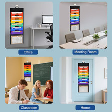 Wall File Organizer 6 Pocket,Hanging Wall File Organizer for Classroom and Of...
