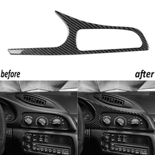 Real Carbon Fiber Console AC Climate Switch Cover For Chevrolet Camaro 1993-1996