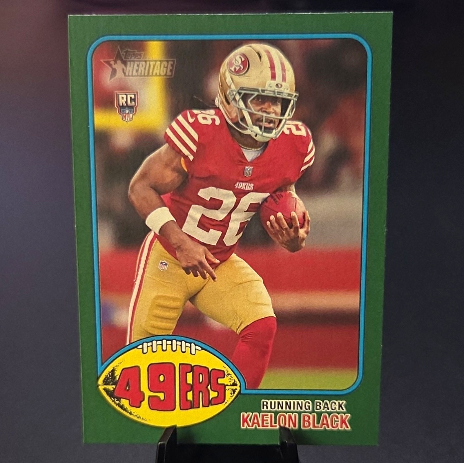 Topps 2026 Topps Heritage Kaelon Black Rookie #187 San Francisco 49ers