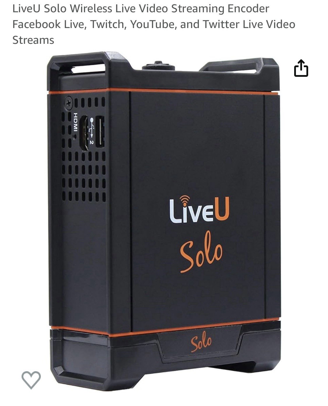 LiveU Solo HDMI Video/Audio Encoder