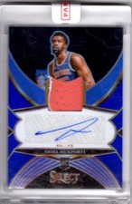 2024-25 Select Rookie Jersey Autographs Blue Prizms #RJAHU Ariel Hukporti  #5/49