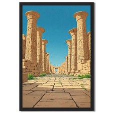 Ancient Egyptian Temple Wall Art Canvas Oil Paintings Reproduction