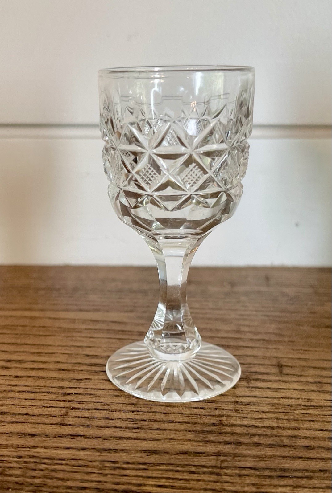 ABP Cut Glass 5-Piece Table Set-Water, Wine, Champagne, Cordial & Port Glasses