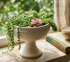 Vintage Floraline McCoy Matte White Pedestal Planter Chalice Vase USAMCM