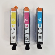 Genuine OEM HP 902 CMY Cyan Magenta Yellow Ink Cartridge Lot New Open Box Sealed